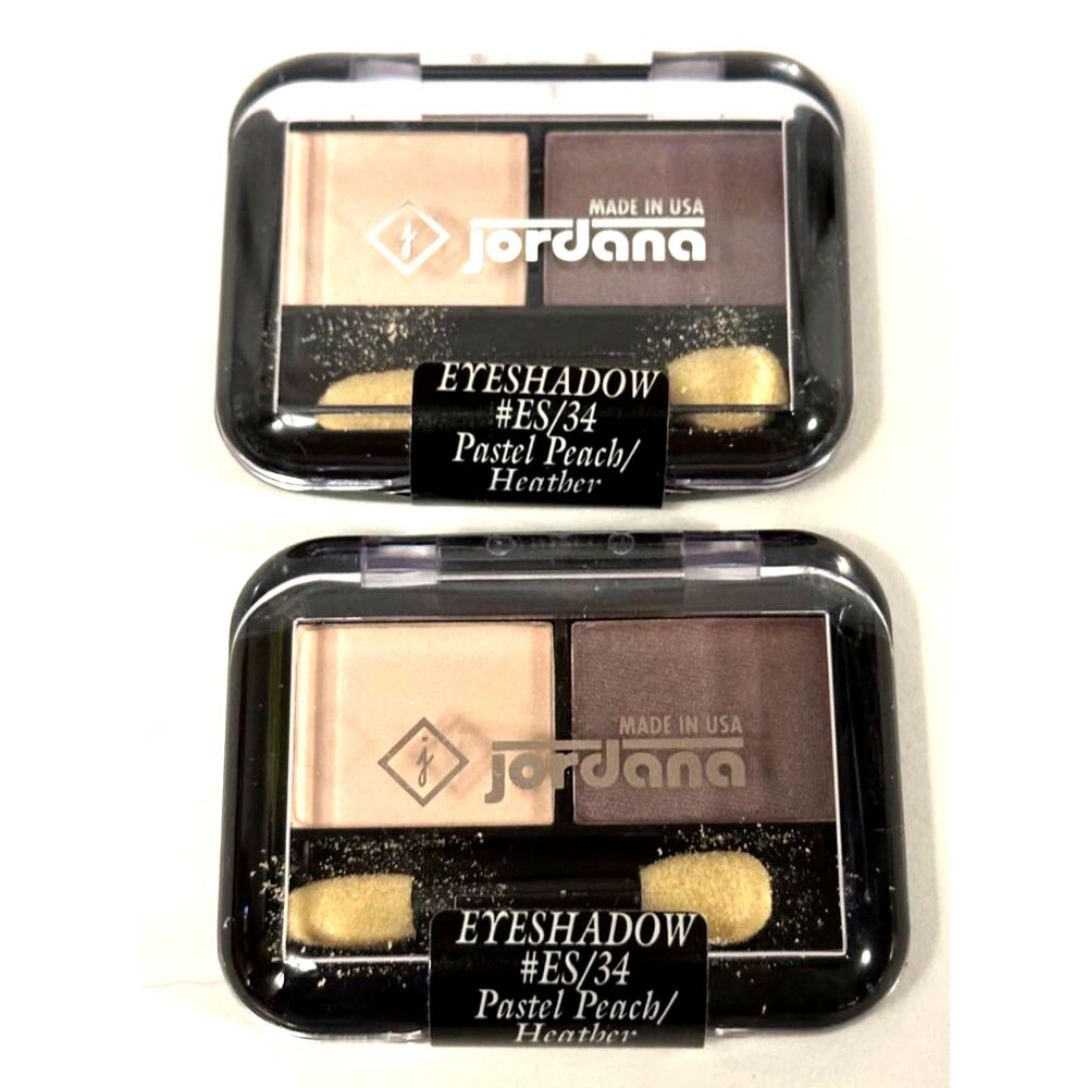 2X Jordana Eyeshadow #ES/34 Pastel Peach/Heather (Bundle Of 2) New Sealed